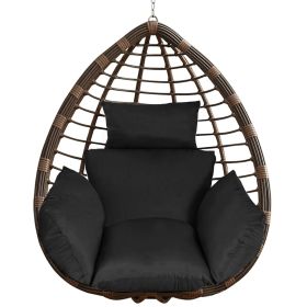 1Pc Egg Chair Cushion Hanging Basket Seat Cushion Thicken Soft Egg Swing Chair Pad Hanging Egg Chair Cushion With Headrest