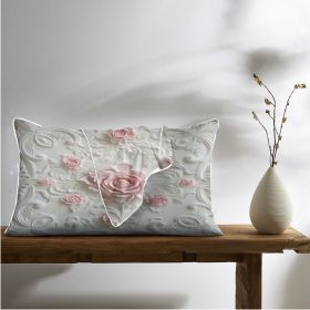2pcs Rose Palace Style Bedroom Satin Print Soft And Skin Friendly Pillowcase