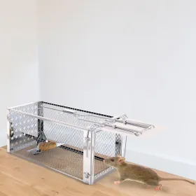 Single Door Rat Trap Cage Humane Rodent Trap Mouse Trap Indoor Outdoor For Small Rodents Mice Voles Hamsters
